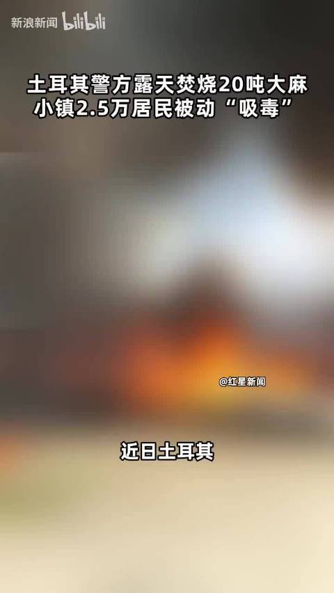 土耳其警方大规模销毁大麻，露天焚烧20吨，引发社会热议