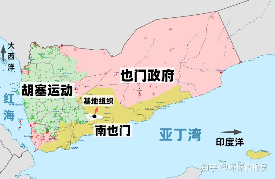 也门和以色列的地理位置分析